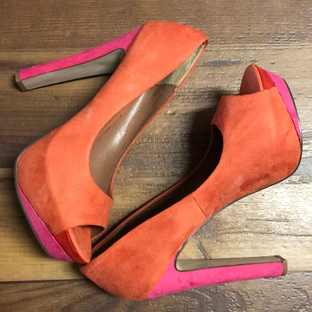 Peep toe heels